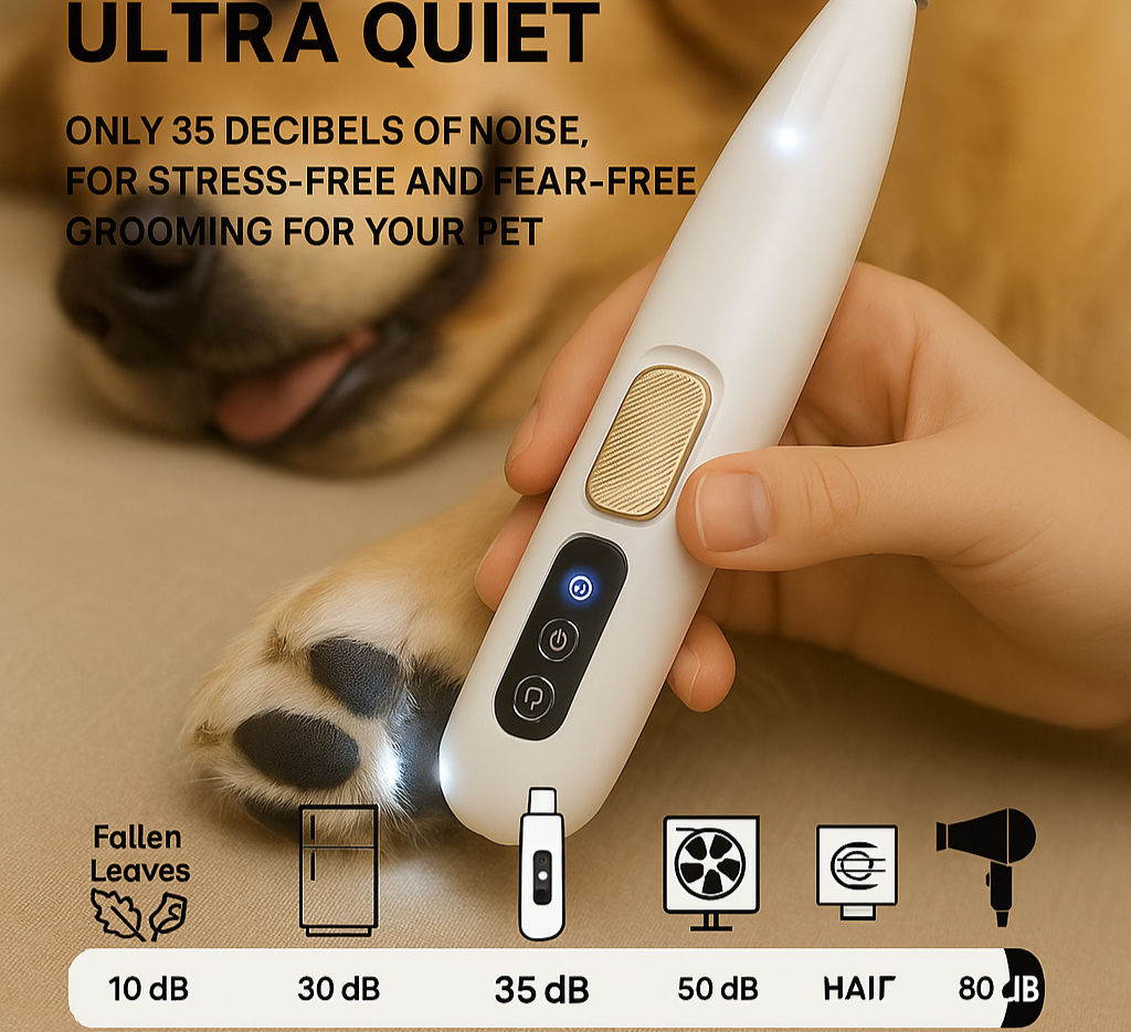 Ultra Quiet Pet Nail Trimmer Advertisement